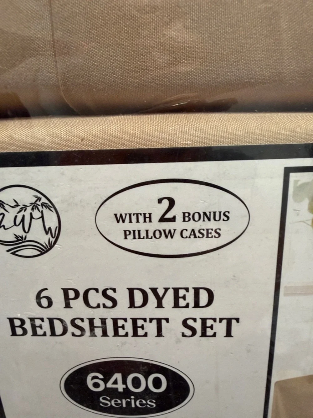 6 PCS Dyed King Bedsheet Set - Taupe